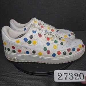Nike Air Force 1 Polka Dotted Shoes Mens Sz 13 White Glitter Sneakers